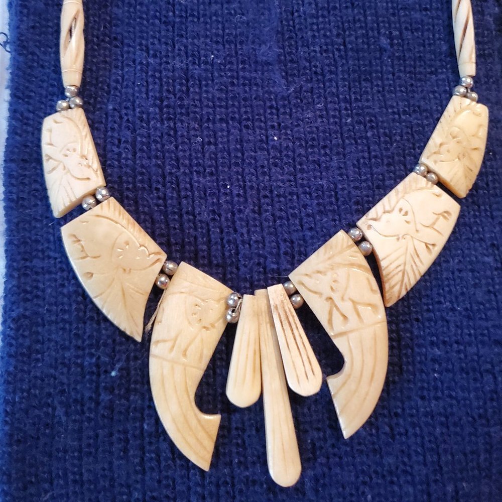Bone Elephant Necklace